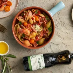 Szybkie spaghetti z boczkiem i pomidorami - łatwy przepis na obiad